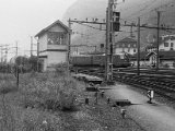 Erstfeld, Lokomotivdepot, Stellwerk, Doppel-Lokomotive Ae 814 Nr. 11851 SIK 01-002934